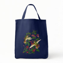 Allans Hummingbirds and Fuschia Canvas Bag