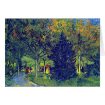 Allee in the Park by Vincent van Gogh Cards