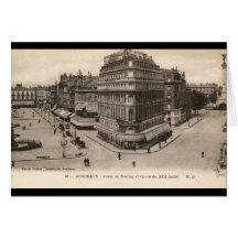 Allees de Tourny, Bordeaux, France Vintage Card