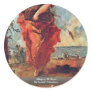 Allegory Of Hope By Guardi Francesco Round Sticker
