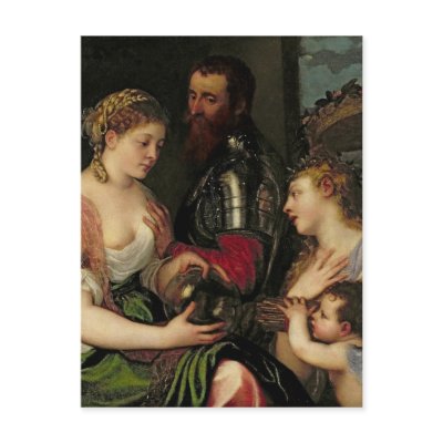 Allegory of Married Life Postcard by bridgemanart