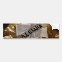 Alleluia (Bible & Sash) Bumper Sticker