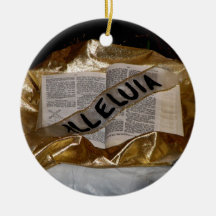 Alleluia (Bible & Sash) Christmas Ornaments