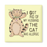 Allergic Cat Fridge Magnets