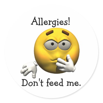 Allergies! Don't feed me. Round Sticker by allergywarnings