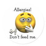 Allergies! Don't feed me. stickers
