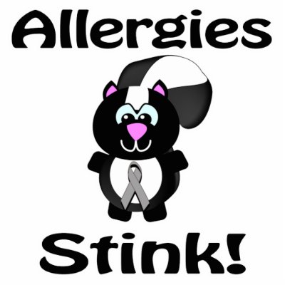 Allergies Stink Skunk Awareness Design Photo Cut Outs by super_shop