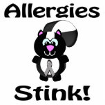Allergies Stink Skunk Awareness Design photo sculptures