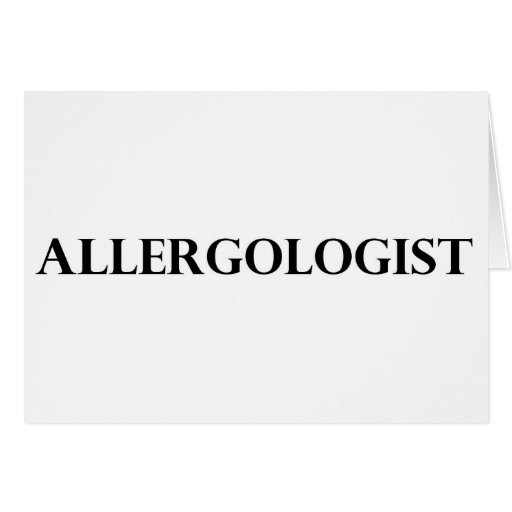 Allergologist Greeting Card