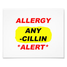 Allergy Alert cillin derivitives Allergy Design Al Photograph