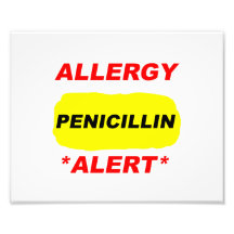 Allergy Alert Penicillin Allergy Design Allergic Photo
