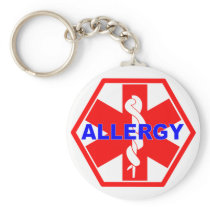 ALLERGY ID TAG KEY CHAINS