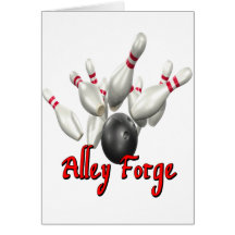Alley Forge Bowling Shirt Greeting Card