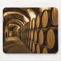 Alley of Barrels at the Winery Mouse Pad