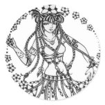 Alliecat Tribal Belly Dancer Round Sticker