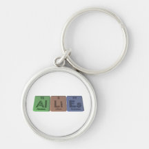 Allies-Al-Li-Es-Aluminium-Lithium-Einsteinium Keychain
