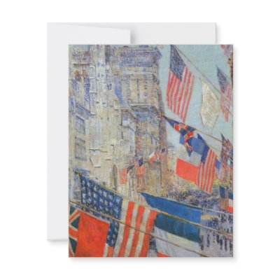 Allies Day, May 1917 by Frederick Childe Hassam Personalized Announcement by MasterpieceCafe