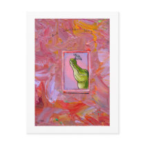 Alligator and bird balance of power fun unique art