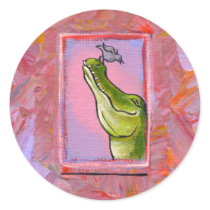 Alligator and bird balance of power fun unique art