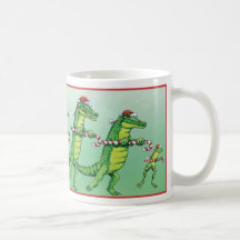 Alligator Christmas Mug