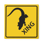 Alligator Crossing Highway Sign Magnet