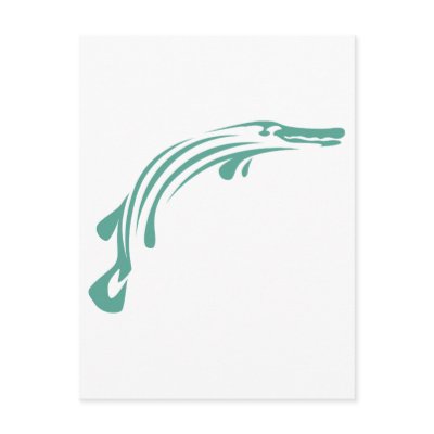Alligator Gar Fish Postcards by graphicdesigner