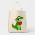 Alligator in Love Tote Bag