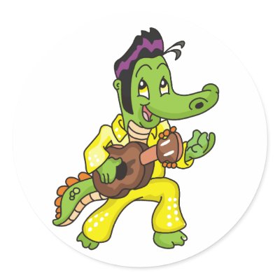 Alligator King with Guitar by toddlersplace