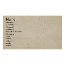 Alligator Skin Print Beige Business Card