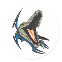Alligator Round Stickers