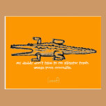 alligator trash postcards