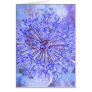 Allium Flower In Blue Greeting Card
