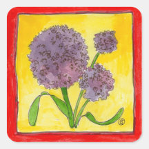 allium flower sticker