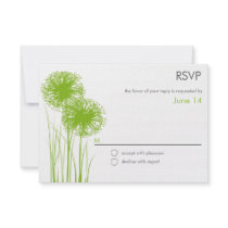 Allium in Grass Reply Card RSVP Custom Invite