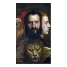Alllegory of Prudence - Titian (Tiziano) Business Card Template