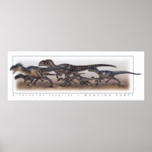Allosaurus Hunting Party Print