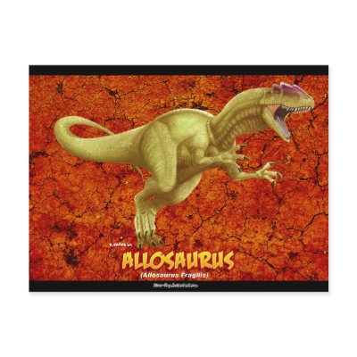 Allosaurus Postcard by nyctherion