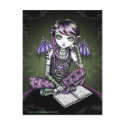 Ally Bat Winged Emo Ipod Fairy Postcard