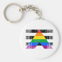 ALLY FLAG DISTRESSED KEY CHAIN