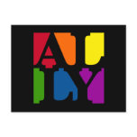 Ally Pop Black Postcard