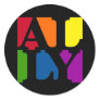 Ally Pop Round Black Sticker