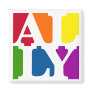 Ally Pop Square White Magnet