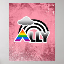 ALLY RAINBOW -.png Print