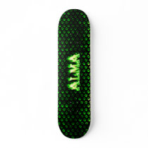 Alma green fire Skatersollie skateboard.