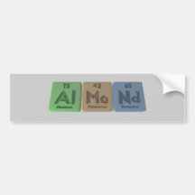 Almond-Al-Mo-Nd-Aluminium-Molybdenum-Neodymium Bumper Sticker
