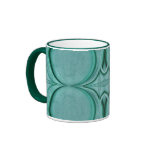 almost circles turquoise mugs