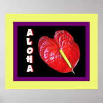 Aloha Anthurium Art Print