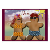 Aloha Gingerbread Men Card