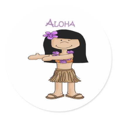 Aloha Girl Stickers by robynsnest