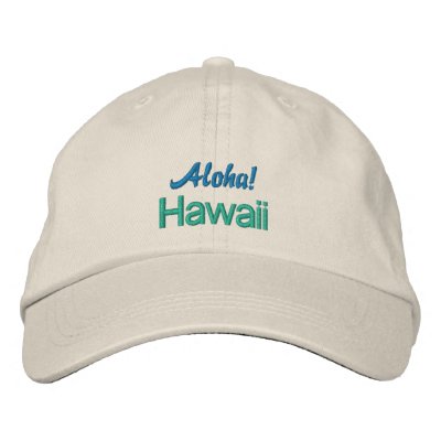 ALOHA! HAWAII cap Embroidered Hats by TropiCoolUniverse